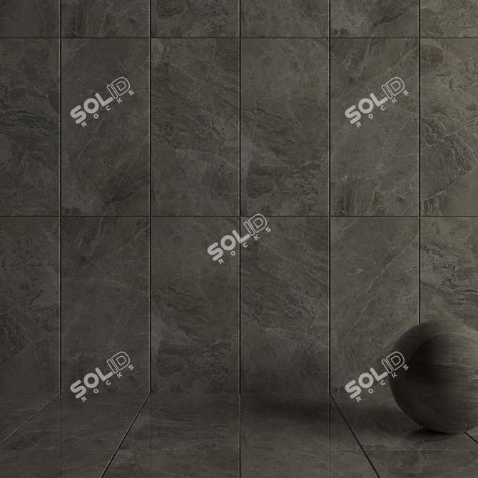 Tuana Grey Wall Tiles: HD quality 4K Multi-texture for stunning interior designs 3D model image 3