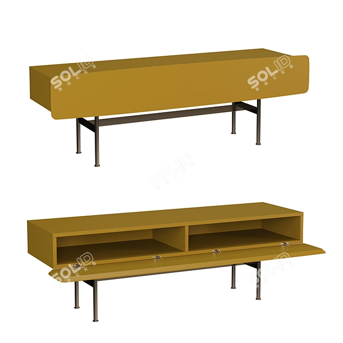 Yee Storage Bench with Storage 3D model image 2