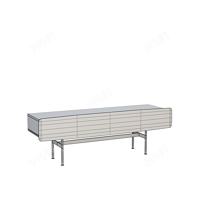 Yee Storage Bench with Storage 3D model image 3