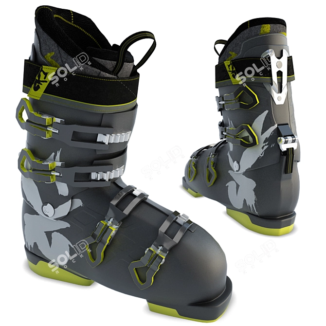 SnowGlide Ski Shoes 3D model image 1