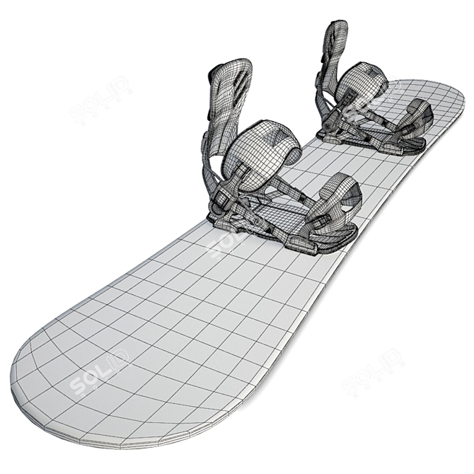 Powder Pro Snowboard Gear 3D model image 2