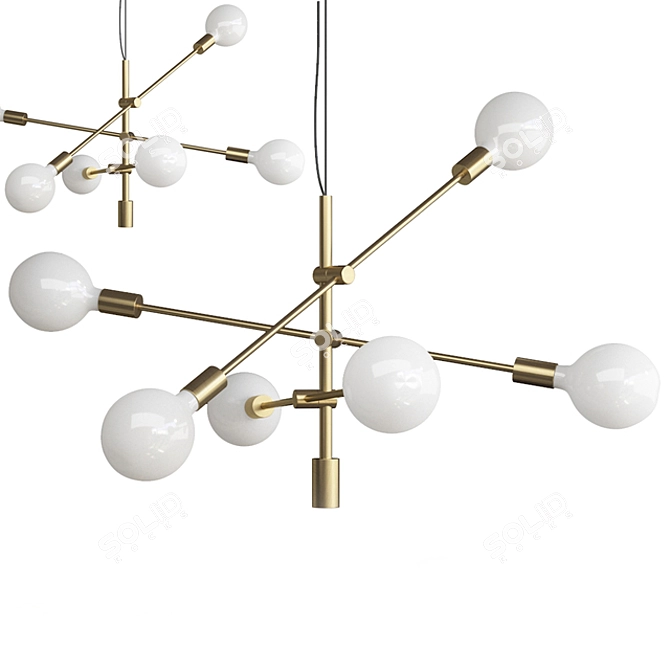 Elegant Crystal Chandelier 3D model image 1