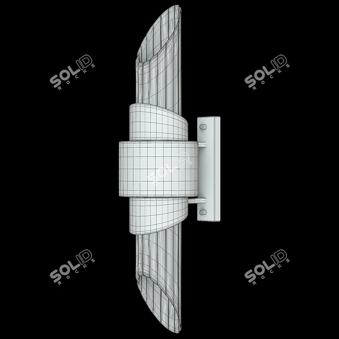 JUSTO AP2 CHROME Pendant Light 3D model image 2