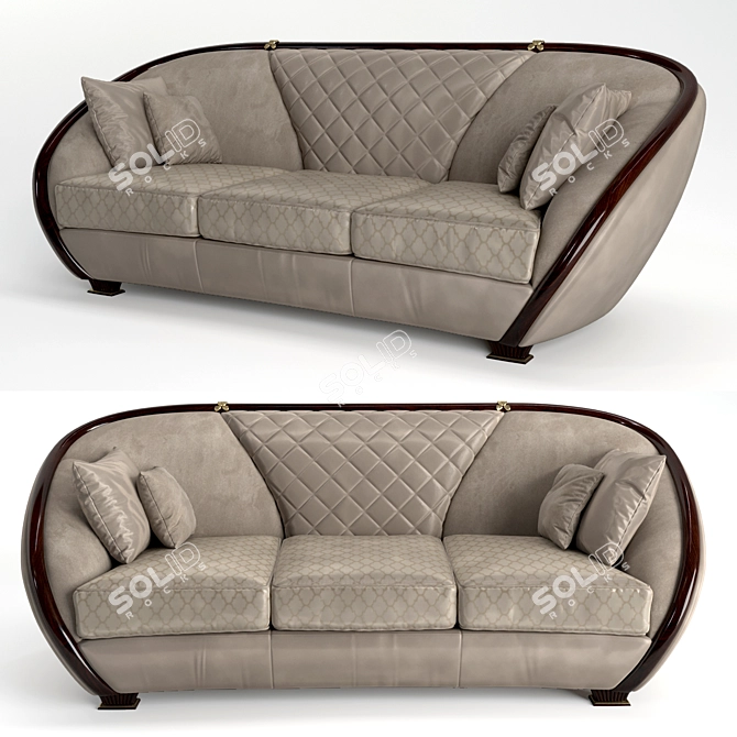 Elegant Modigliani Sofas: Luxury and Comfort 3D model image 1