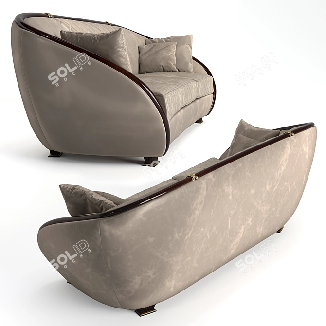 Elegant Modigliani Sofas: Luxury and Comfort 3D model image 2