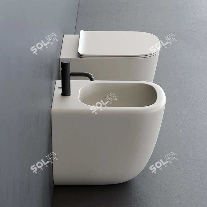 Ceramica Cielo Era WC: Stylish Ceramic Toilets 3D model image 2