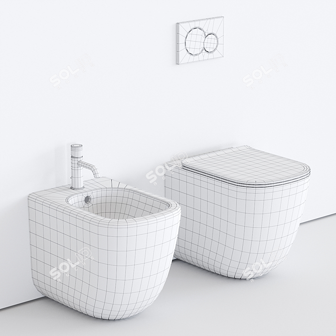 Ceramica Cielo Era WC: Stylish Ceramic Toilets 3D model image 3