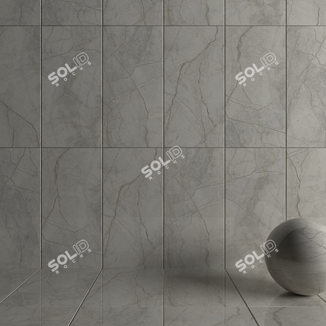 Silver River Light Wall Tiles 3D model image 3