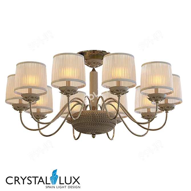 Crystal Lux Adagio PL10 - Art-Deco Style Chandelier 3D model image 1