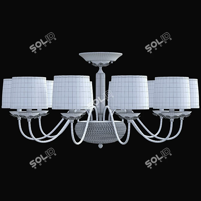 Crystal Lux Adagio PL10 - Art-Deco Style Chandelier 3D model image 3