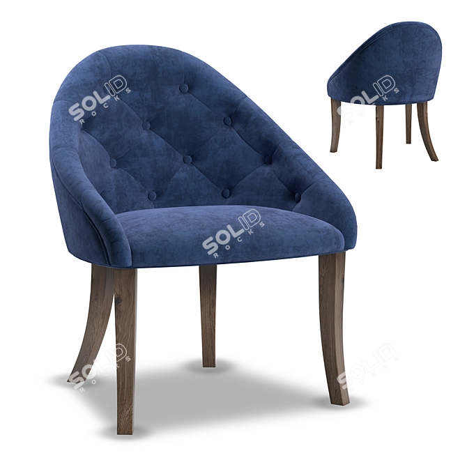 Elegant Comfort: Claris Chair 3D model image 1