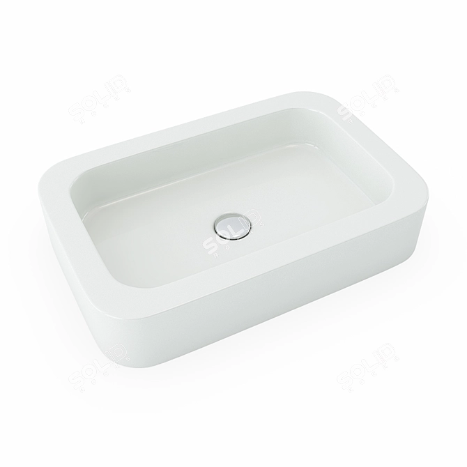 Globo Stone Basin: Elegant Wall Mount or Countertop Option 3D model image 1