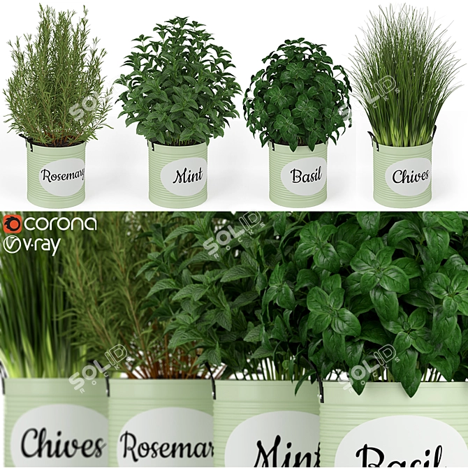 Lush Greenery: 202 Plant Collection 3D model image 1