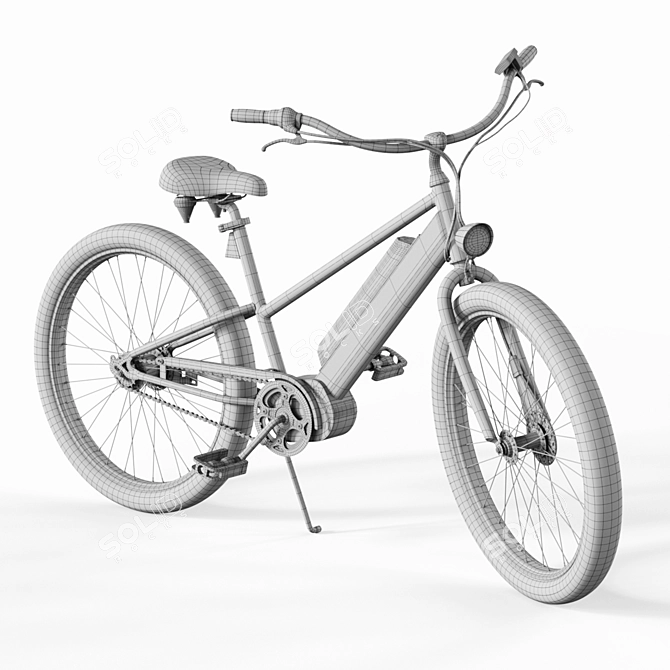 Sleek City E-Bike 3D model image 3