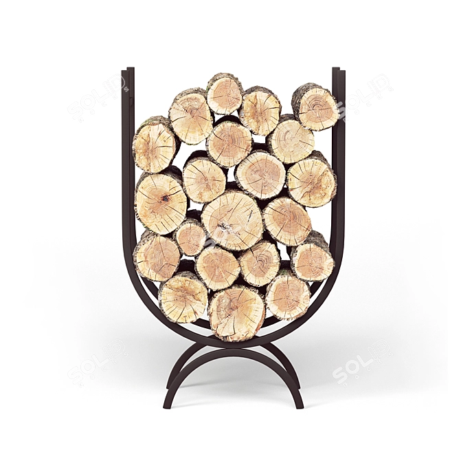 Extra-Large Iron Log Organizer 3D model image 2