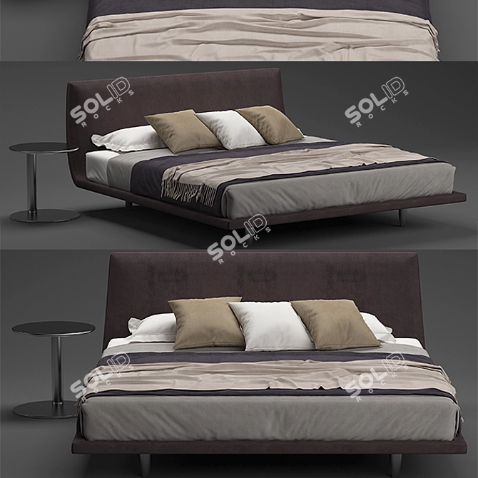 Tuliss Letto Bed: Elegant, Versatile, and Comfortable 3D model image 1