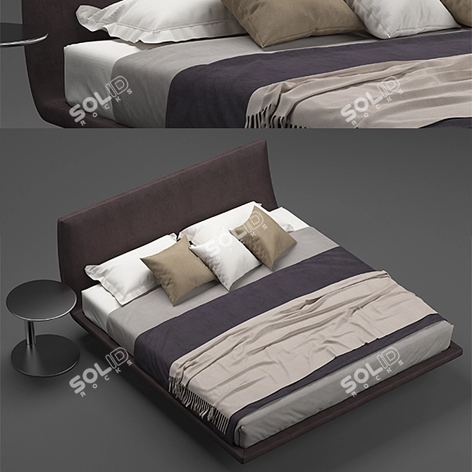 Tuliss Letto Bed: Elegant, Versatile, and Comfortable 3D model image 2
