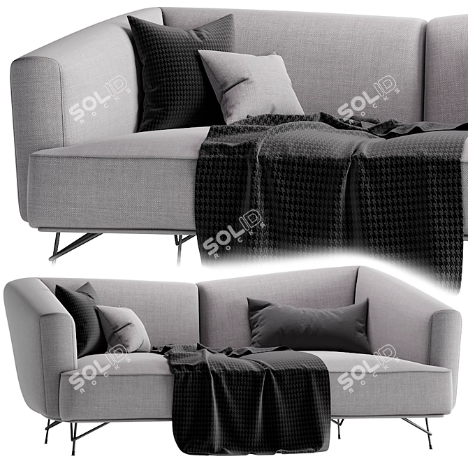 Italian Comfort: Ditre Lennox Sofa 3D model image 1