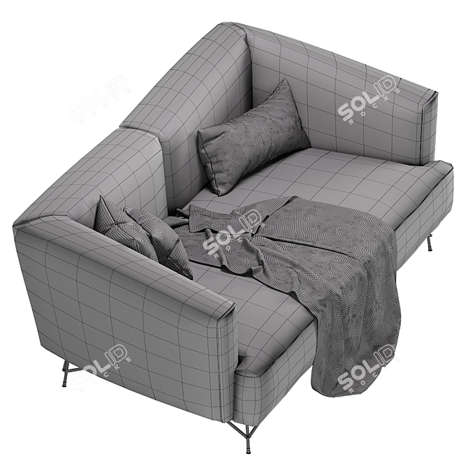 Italian Comfort: Ditre Lennox Sofa 3D model image 3