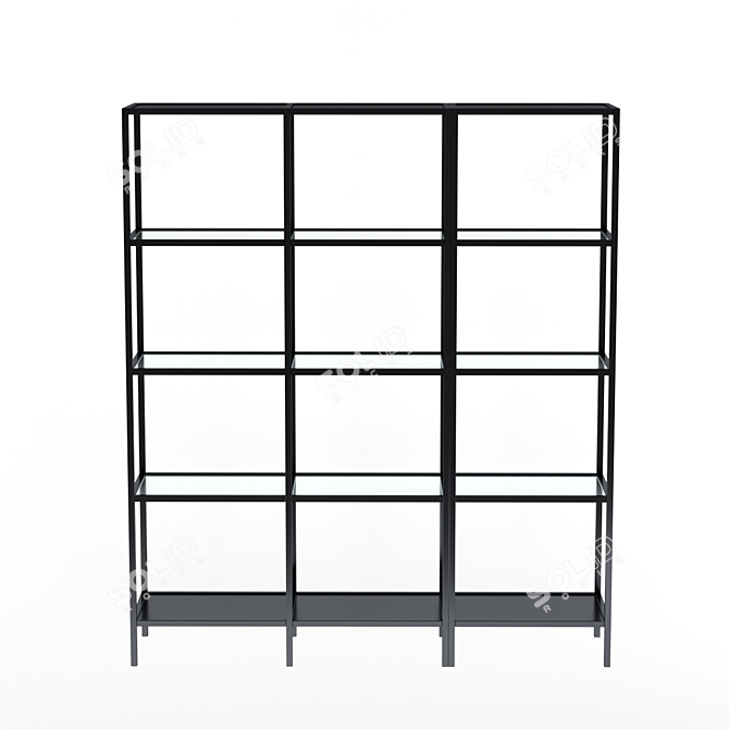 Vitshyo Shelving Unit: Sleek, Transparent and Functional 3D model image 2