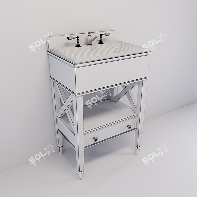 Compact and Stylish Sink Vanity by James Brookman 3D model image 3