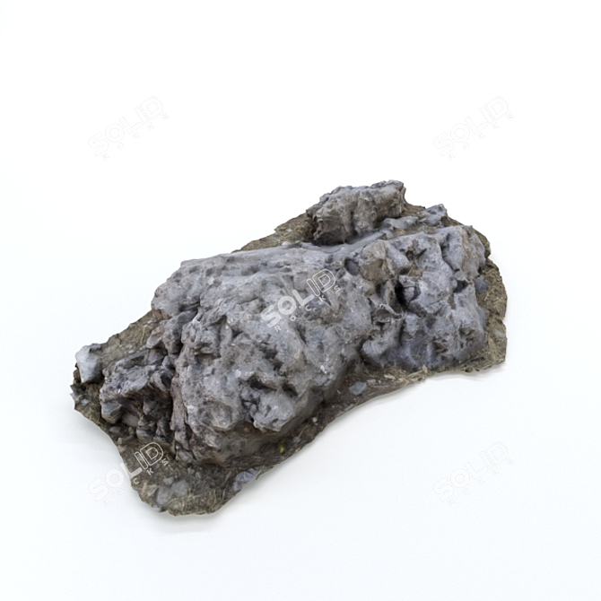 Low Poly 3D Rock Scan 3D model image 2