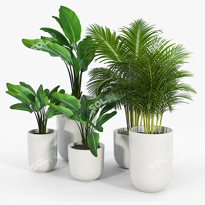 Elegant Seminyak Grey Planter: Stylish, Versatile, and High-Quality 3D model image 2