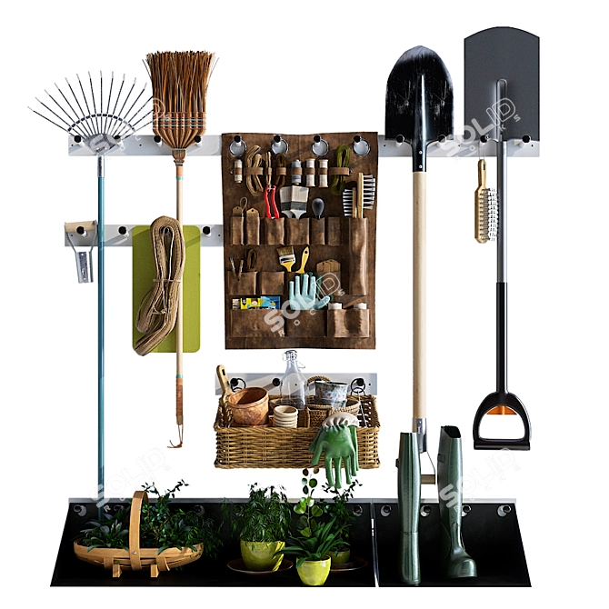 Garden Gear Storage Solution 3D model image 1