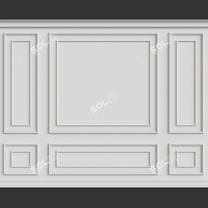 3D Wall Moulding: Versatile, High-Quality 3D model image 1