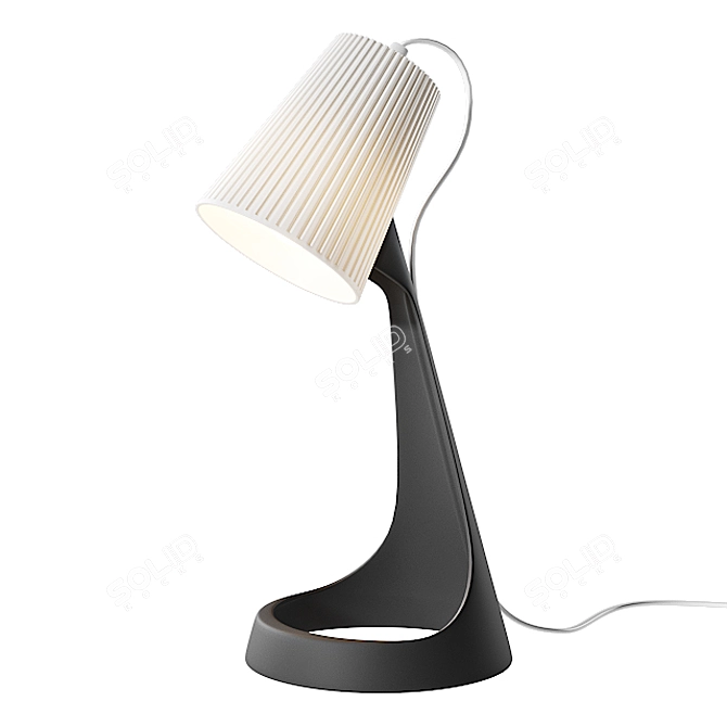 Sleek Dark Grey Desk Lamp 3D model image 1