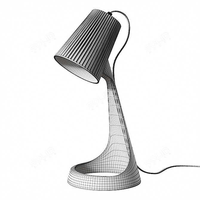 Sleek Dark Grey Desk Lamp 3D model image 2