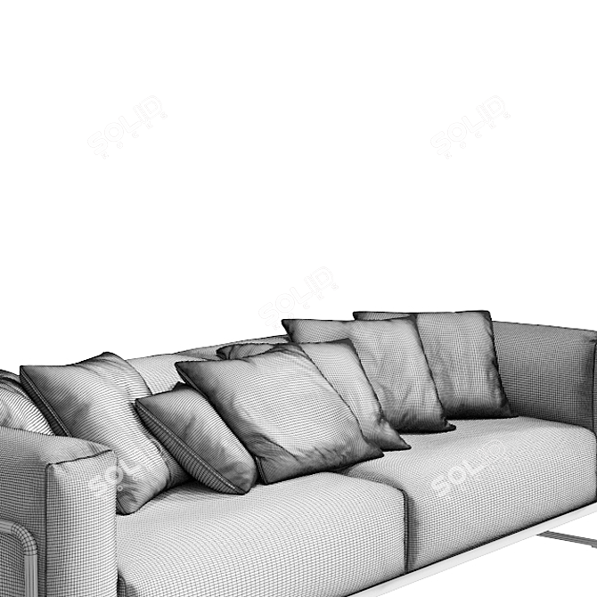 Filo Outdoor Sofa: Unmatched Comfort 3D model image 2