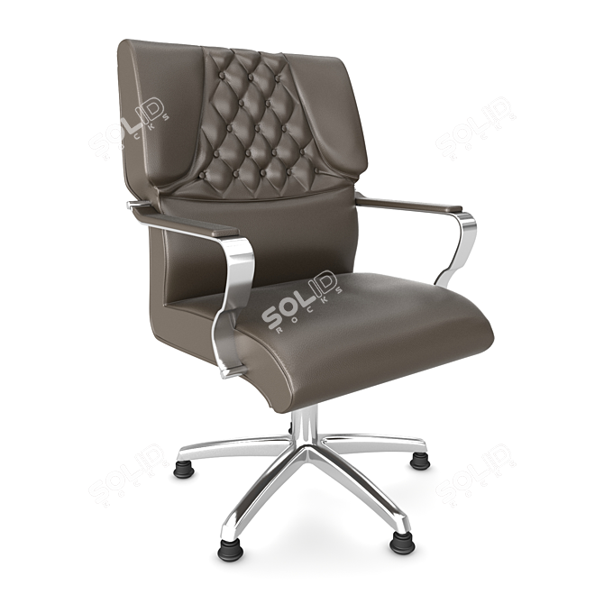 Hittite Accent Chair: Modern Design, Textured Overlay 3D model image 1