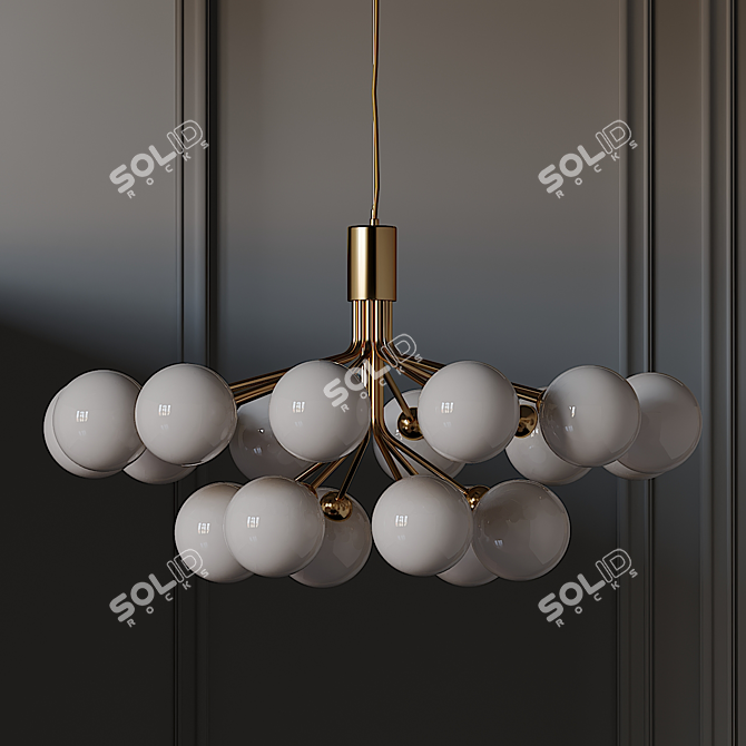 Nuura Apiales 18 Brushed Brass Pendant 3D model image 1
