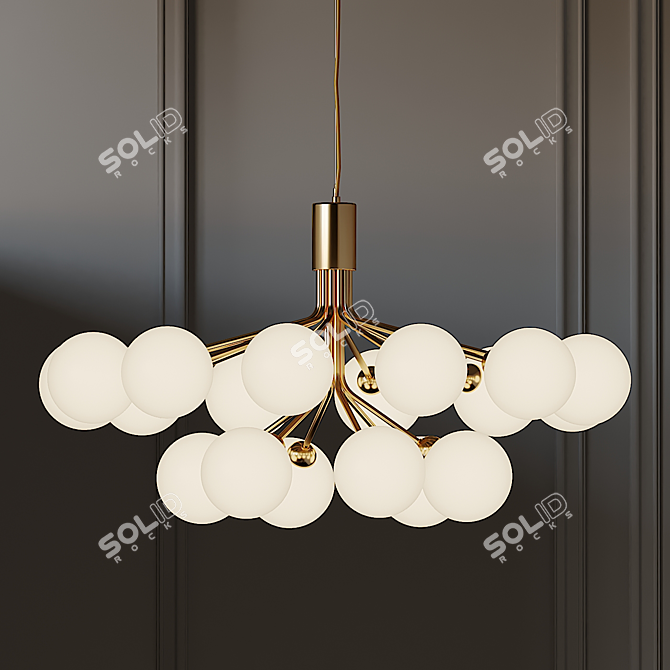 Nuura Apiales 18 Brushed Brass Pendant 3D model image 3