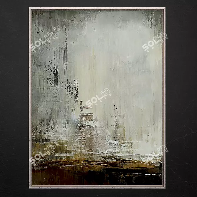 Abstract Skyline Art Print 3D model image 1