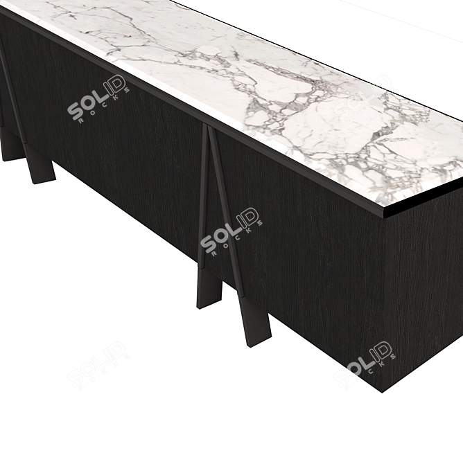 Minimalist Easel Sideboard: Minotti 2019 3D model image 2