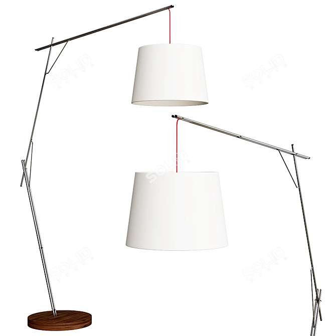 SESSO LED Floor Lamp 185/120 cm 3D model image 1