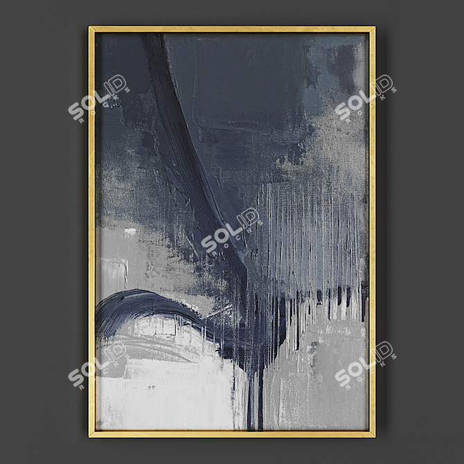 Elegant Art Frame 3D model image 1