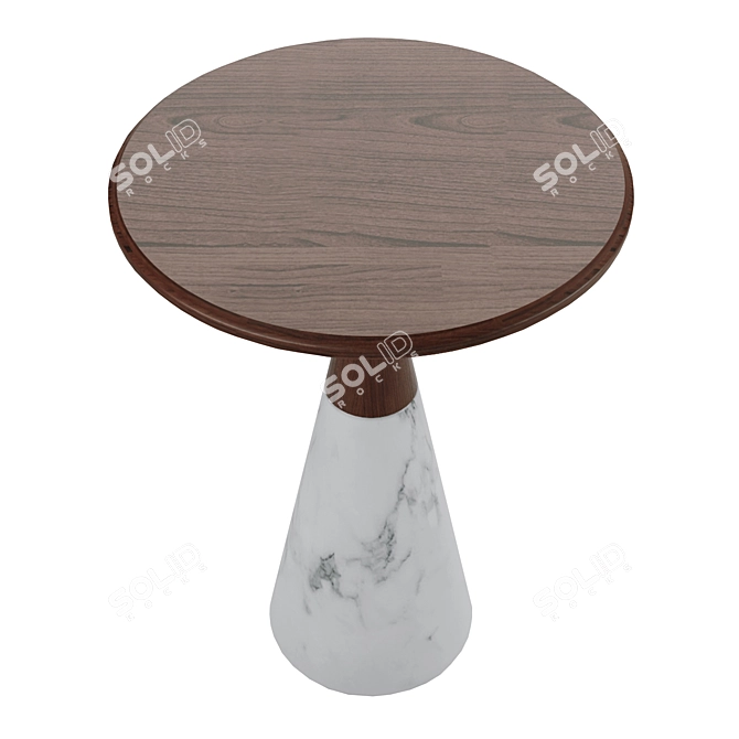 Modern Marble Woodsen Corner Table 3D model image 2