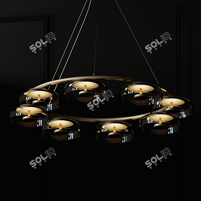BLOSSI 8 Pendant: Elegant and Luxurious Chandelier 3D model image 2