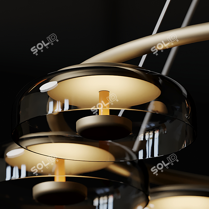 BLOSSI 8 Pendant: Elegant and Luxurious Chandelier 3D model image 3