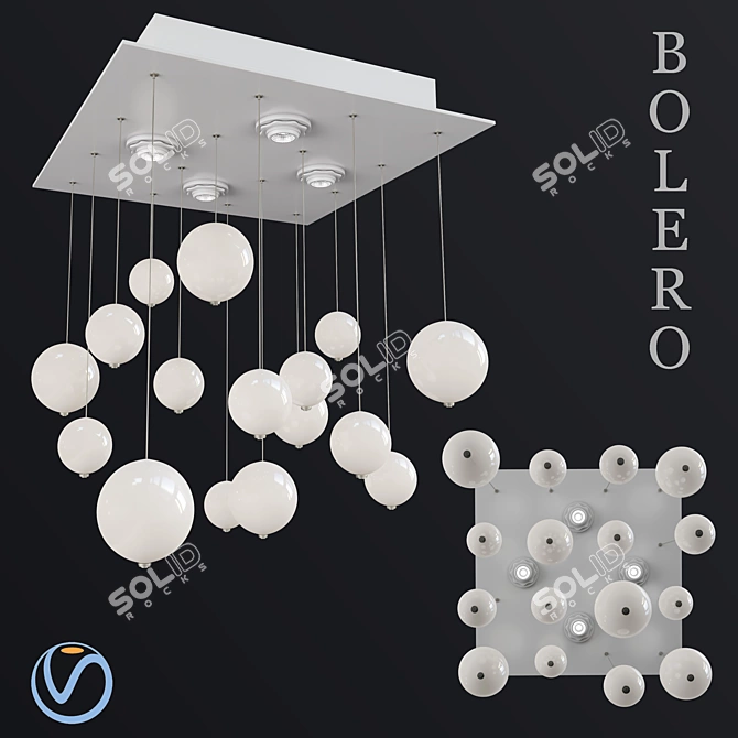 BOLERO L 40 XH 70 Dimmable Ceiling Lamp 3D model image 1