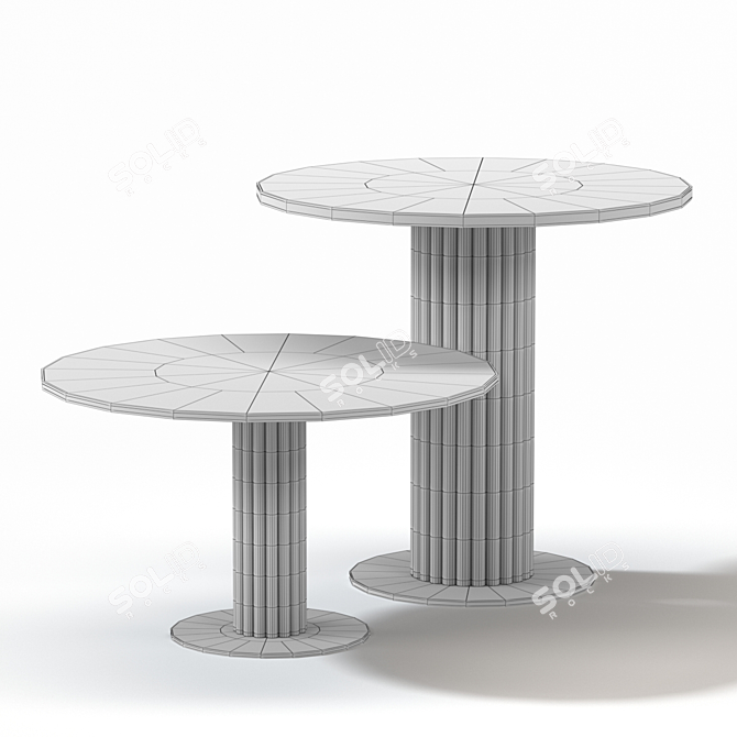 Modern Wittmann Miles Tables: Versatile and Stylish 3D model image 3
