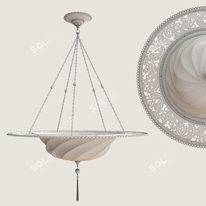 Elegant Silk Lamp: Scudo Saraceno 3D model image 3