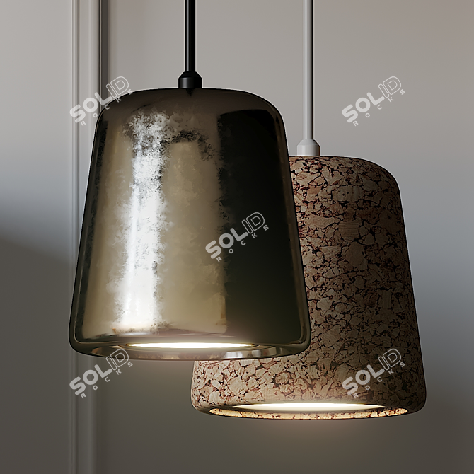 NEW WORKS Material Pendant Light 3D model image 3