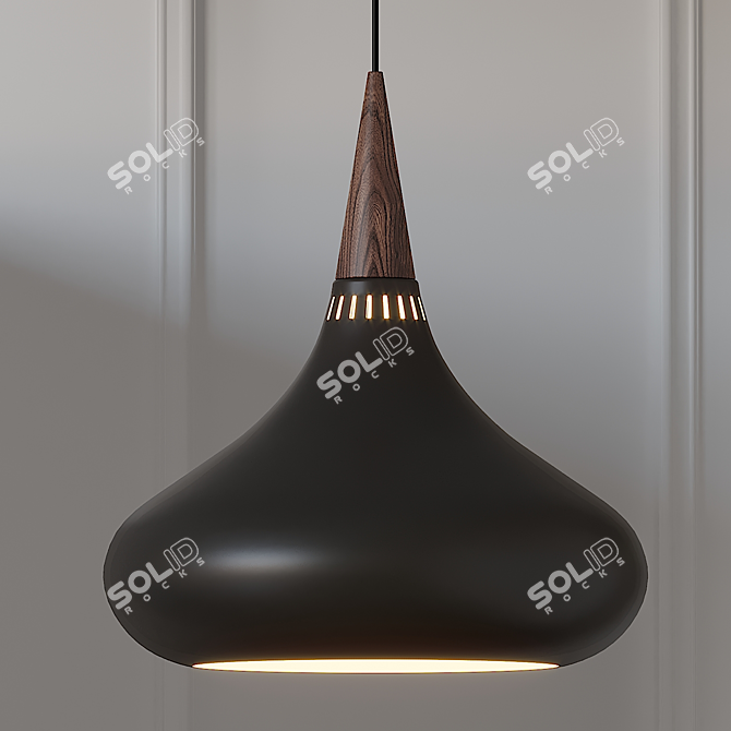 Orient Black Pendant Light by FRITZ HANSEN 3D model image 1