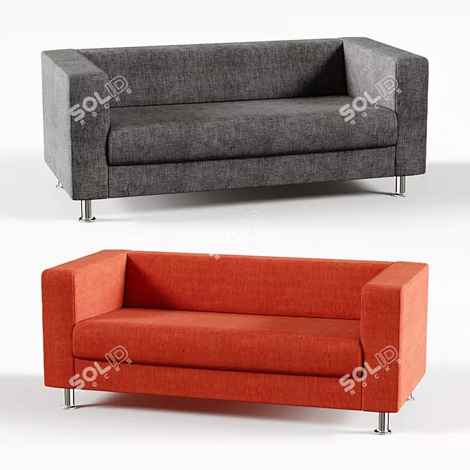 OM Sofa Alekto 3-seater: Sleek and Spacious 3D model image 1