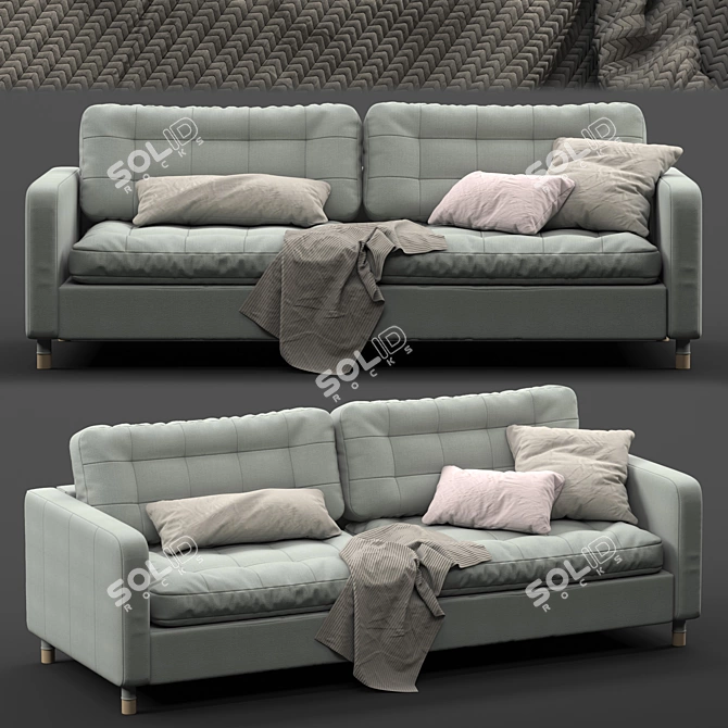 Modern and Comfy LANDSKRONA 2-Seater Sofa 3D model image 1