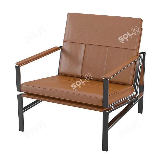 Elegant Ergonomic Atlas Armchair 3D model image 1